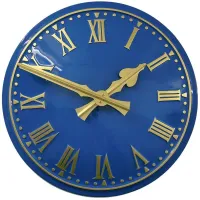 Barnsley Outdoor Clock Service blue dial